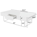 Rectangular Coffee Table With Hidden Storage