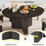 Farmhouse Oval Extendable Dining Table With Pedestal Base