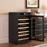 LED Touch Screen Grape Wine Cooler - Black