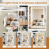 Modern Vanity Desk With 3 LED Lighting Modes, 4 Drawers