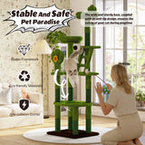 Cactus Cat Tree With Transparent Capsule