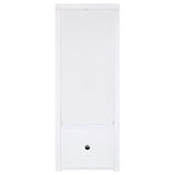 Lance - 3 Shelf Media Tower With Shelves And Hidden Cabinet - Gloss White