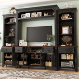 Extra Large TV Stand, Entertainment Center With Storage Cabinets