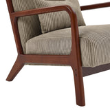Upholstered Armchair With Back Support Pillow