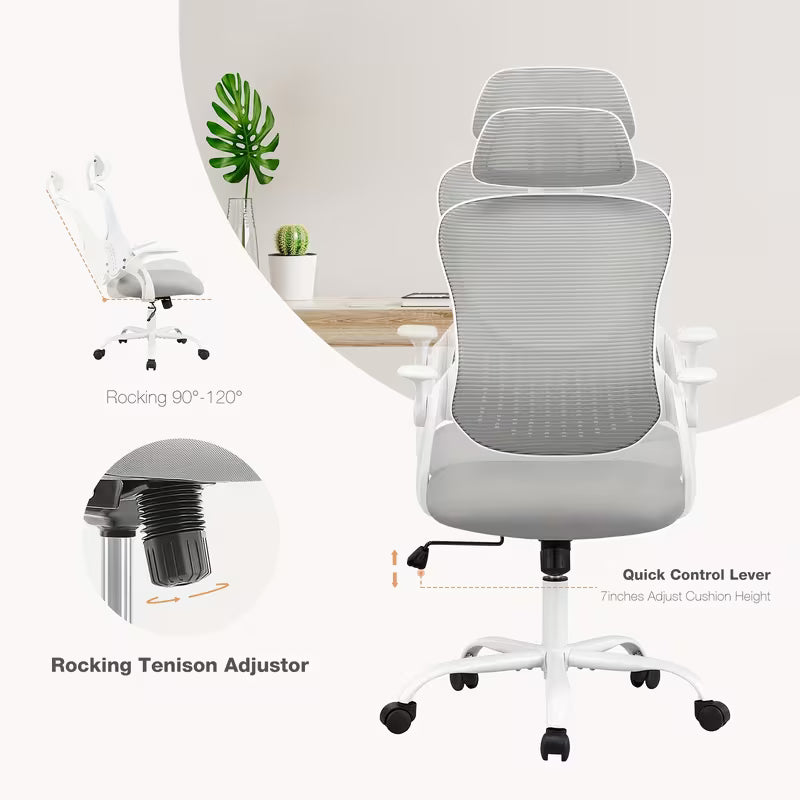 SMUG Home Office Desk Chair Ergonomic High-Back Mesh Rolling Work Computer Chair
