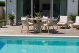 Palea - Indoor Outdoor Dining Table - White Concrete Finish