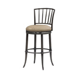 Vince - Commercial Grade Steel Frame Faux Leather Upholstered Swivel Bar Height Barstool