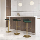 Ale - Contemporary Adjustable Height Barstool With Swivel With Oval Footrest (Set of 2)