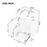 20" Bathroom Vanity With Sink Cabinet With Soft Closing Door, Drawer & Storage Rack - Black