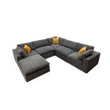 Custom Configuration Modular Sectional & Toss Pillows