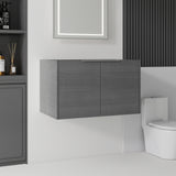 Floating Bathroom Vanity Cabinet With Soft Close Double Doors, Spacious Interior Storage, Wall Mounted, Cabinet Only