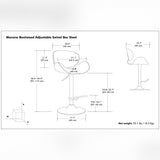 Marana - Multifunctional Handcrafted Bentwood Adjustable Swivel Bar Stool