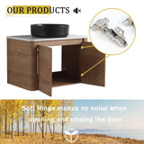 Wall Mounted Bathroom Vanity & Art Sink & 1 Soft Close Door