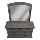 1 Piece Dresser With Handles And Unique Round Legs - Antique Gray