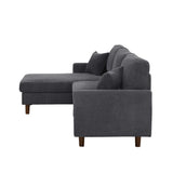 Upholstered Sectional With Toss Pillows
