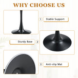 Round Dining Table With Thickened Top For Kitchen