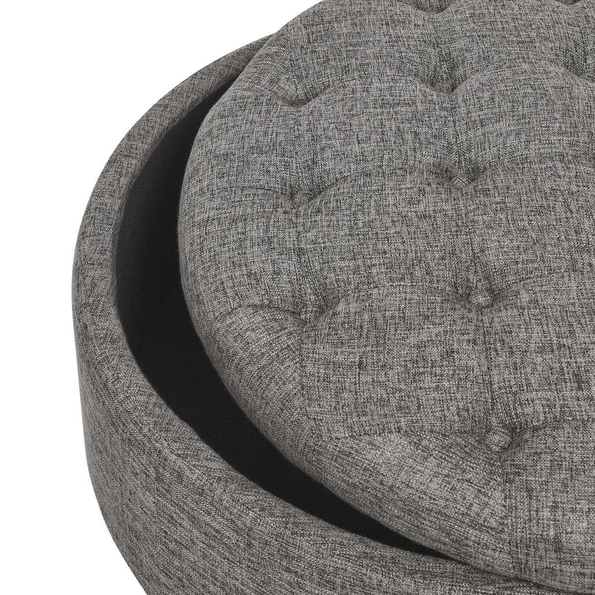Tufted Storage Ottoman With Upholstery