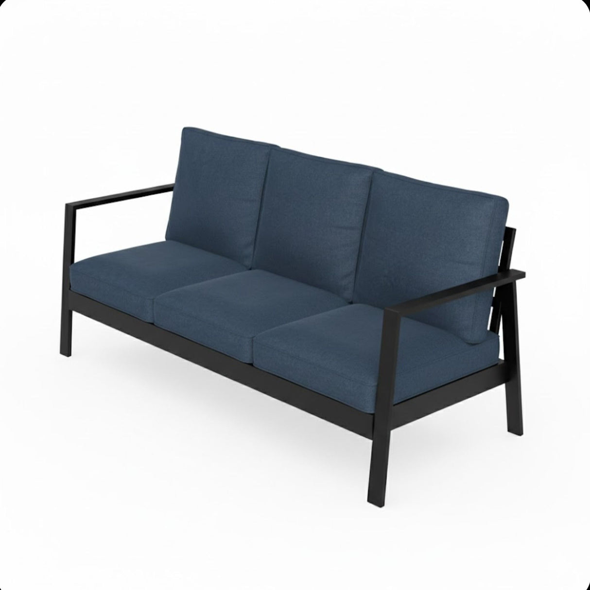 3 Seat All-Weather Patio Sofa With Cushions