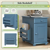 Vintage Flip Top Side Table With USB Ports