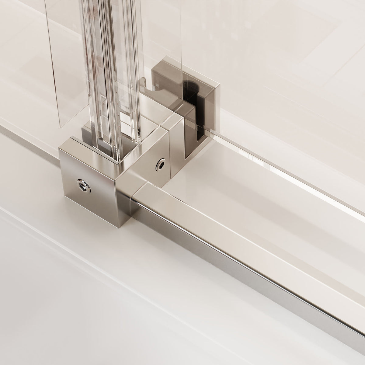 Frameless Single Sliding Shower Door, Sgcc Tempered Glass, Reversible