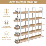 Vintage Industrial 5 Tier Bookcase