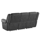 Reclining Sofa - Gray - Faux Leather