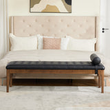 Upholstered End Of Bed Bench With Headrest