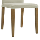 Elyza - Full Back Top Grain Leather Upholstered Wood Dining Chairs (Set of 2)