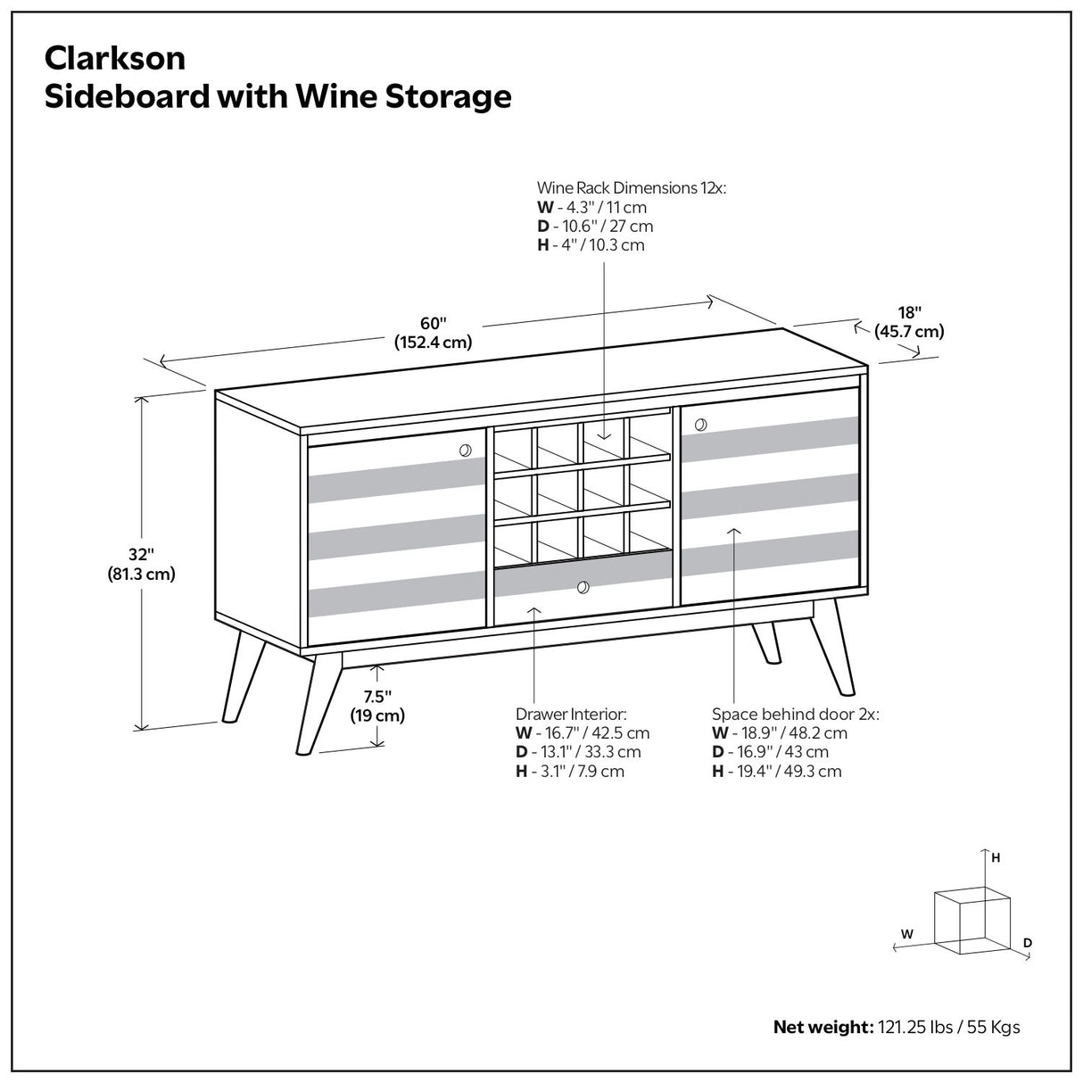 Clarkson - Sideboard With Storage - Brown