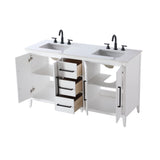 Elegant Lighting Millie Free Standing Vanity Set - White