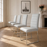 Oversized Dining Chairs (Set of 4) - Light Gray
