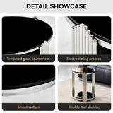 Round Table With Double Layer Storage