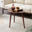Center Table Low Table 100% Solid Oak Wood Top Plate Desk Pebble Shaped Natural Wooden Coffee Table - Walnut - Coffee Tables - Alpine Outlets