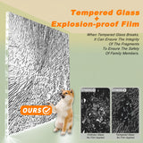 Frameless Double Sliding Shower Door, Tempered Glass, Explosion Proof Film, Square Tube Track - Brushed Gold