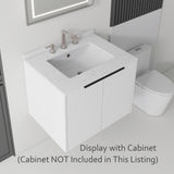 Basin Sink, 0.6" Ultra Thin Profile, Triple Faucet Holes, Sink Only