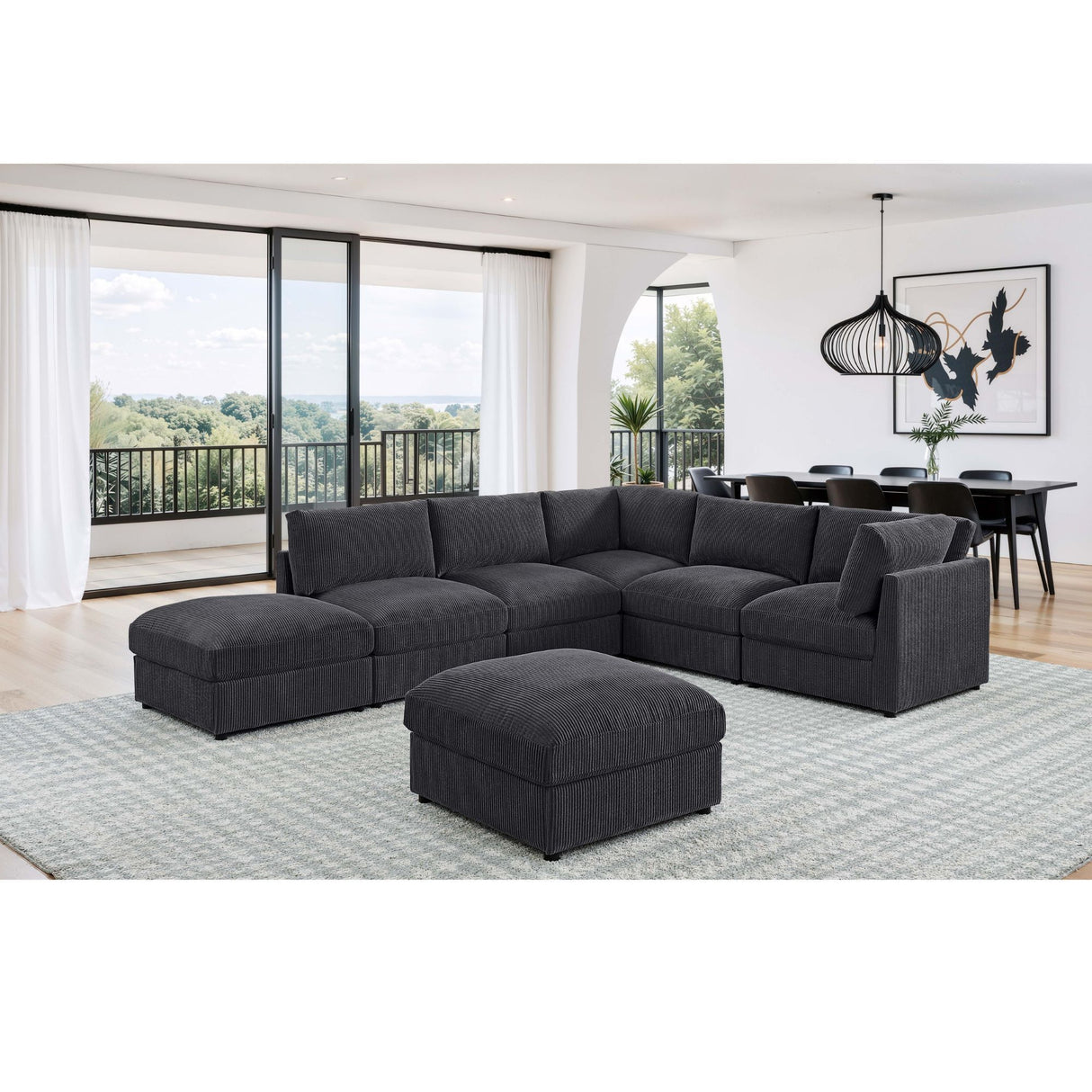 Modern Reversible Modular Sectional