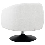 Upholstered Swivel Accent Chair, 360 Degree Rotation - Beige