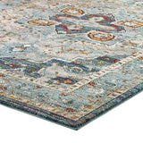 8x10 Multicolor Distressed Vintage Floral Medallion Area Rug - Mats and Rugs - Alpine Outlets