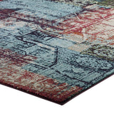 8x10 Multicolored Contemporary Vintage Mosaic Polypropylene Polyester Area Rug - Mats and Rugs - Alpine Outlets