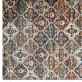 8x10 Multicolored Distressed Vintage Floral Lattice Polypropylene Polyester Area Rug - Mats and Rugs - Alpine Outlets
