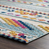 8x10 Multicolored Vintage Abstract Geometric Lattice Indoor/Outdoor Rug - Mats and Rugs - Alpine Outlets