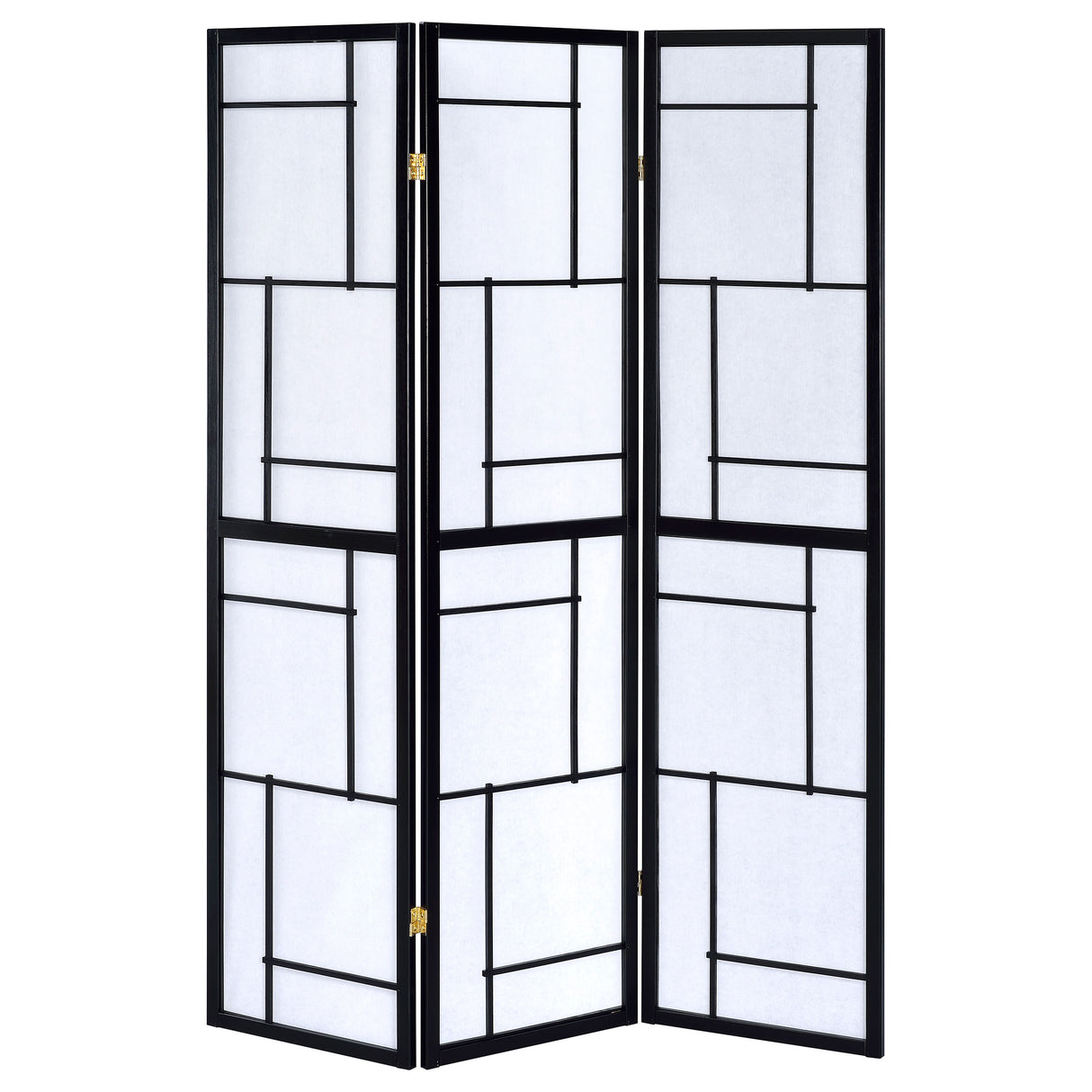 Damis 3-Panel Black Shoji Screen Room Divider