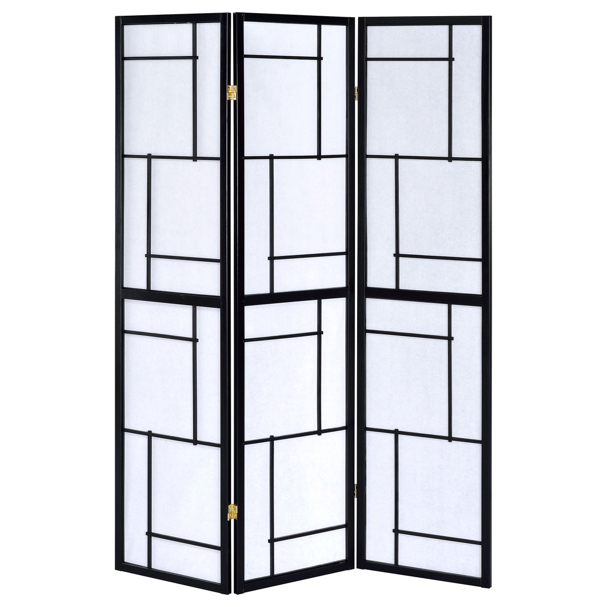 Damis 3-Panel Black Shoji Screen Room Divider