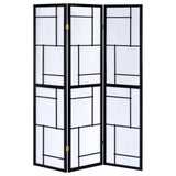 Damis 3-Panel Black Shoji Screen Room Divider