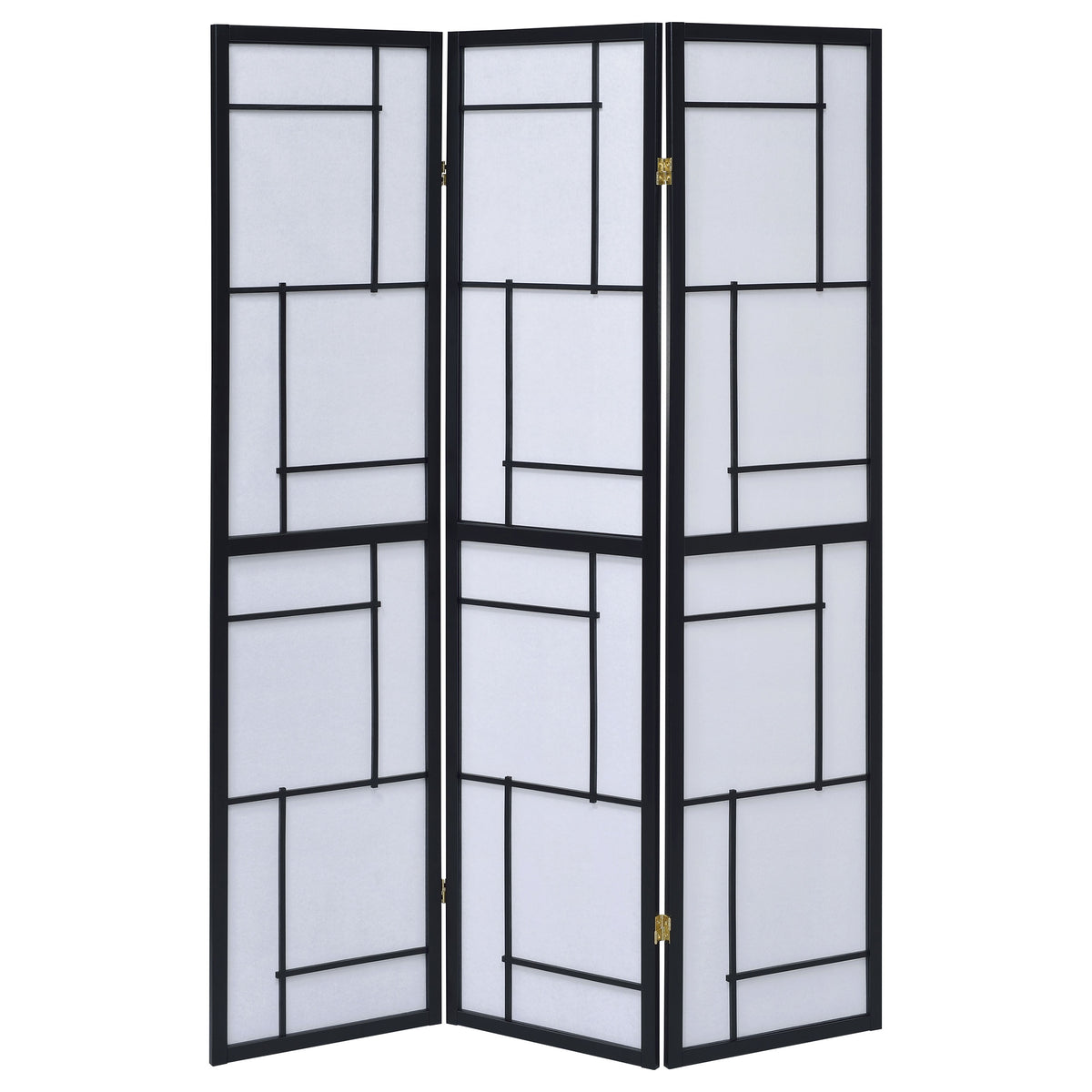 Damis 3-Panel Black Shoji Screen Room Divider