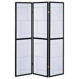 Damis 3-Panel Black Shoji Screen Room Divider