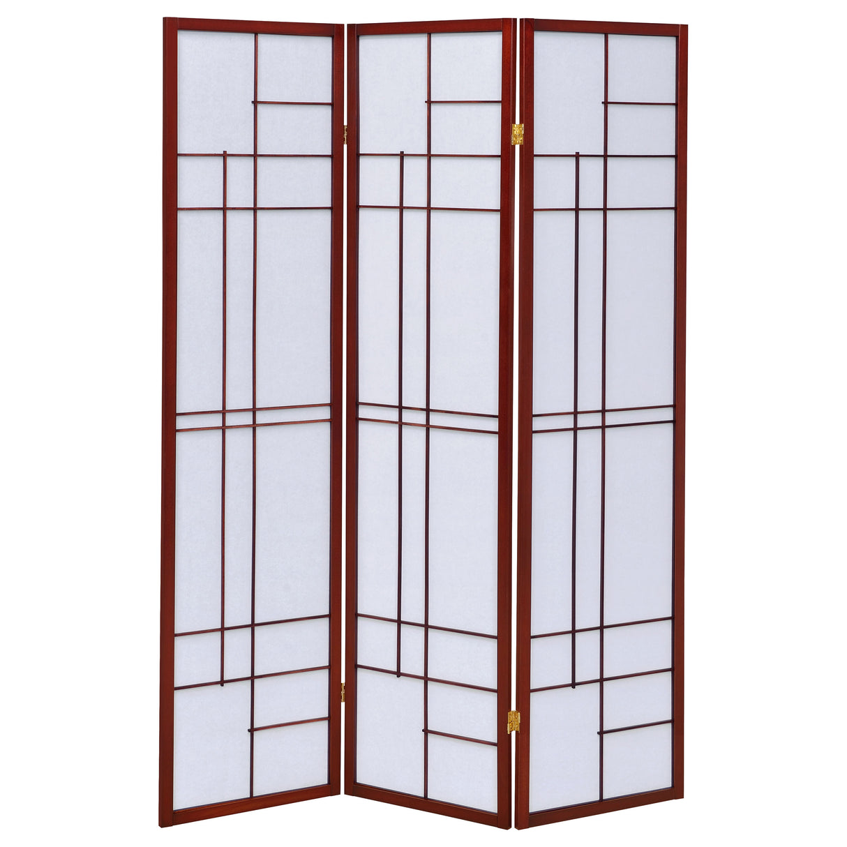Katerina 3-Panel Room Divider Folding Shoji Screen, Cherry