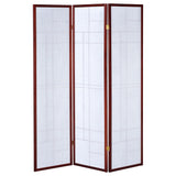 Katerina 3-Panel Room Divider Folding Shoji Screen, Cherry