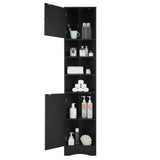 Multi Functional Corner Cabinet With Adjustable Shelves And 2 Doors