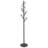 Clover 18-Hook Freestanding Metal Coat Rack, Black